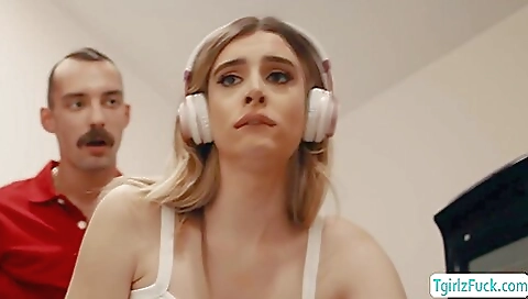 Blonde slut gets her pussy ass fucked by her lover