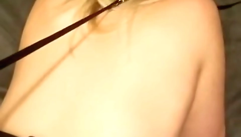 Trans shemale with natural tits takes cock in mouth