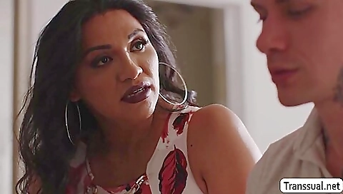 My sexy stepmom is in her stockings and she fucks my stepson