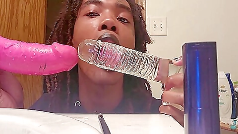 Ebony with a small booty and big ass enjoys a footjob