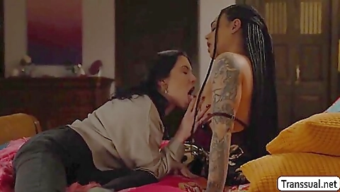 Brunette with tattooed tits gets her ass fucked hard