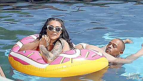 Beautiful brunette girl is getting her pussy fucked